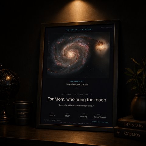 Framed certificate in a real home